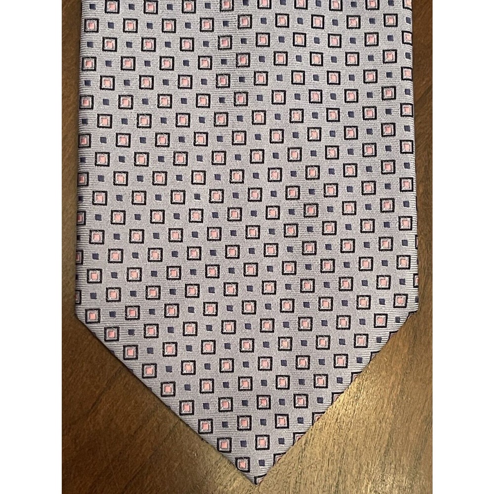J.S Blank Collection Blue Pink Hand Made 100% Silk Men’s Neck Tie Made In China